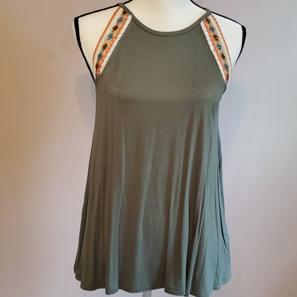 High neck swing top